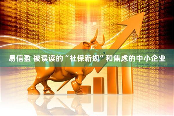 易信盈 被误读的“社保新规”和焦虑的中小企业